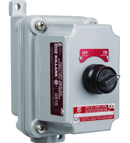 Killark SEAL-XM Factory Sealed Series Control Stations provide control solutions in hazardous location areas to supply; 3 Pos Switch, in Class 1 Division 1 & 2, Class 1 Zone 1 & 2 areas where Type 3, 7 & 9 protection ratings are required for indoor and outdoor use. cCSAus Certified.3/4". KILLARK.FXCS-2S3C4-M